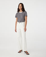 Avril Mid Rise Slouchy White Jean