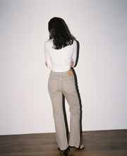 Effie Mid Rise Flare Mushroom Jean