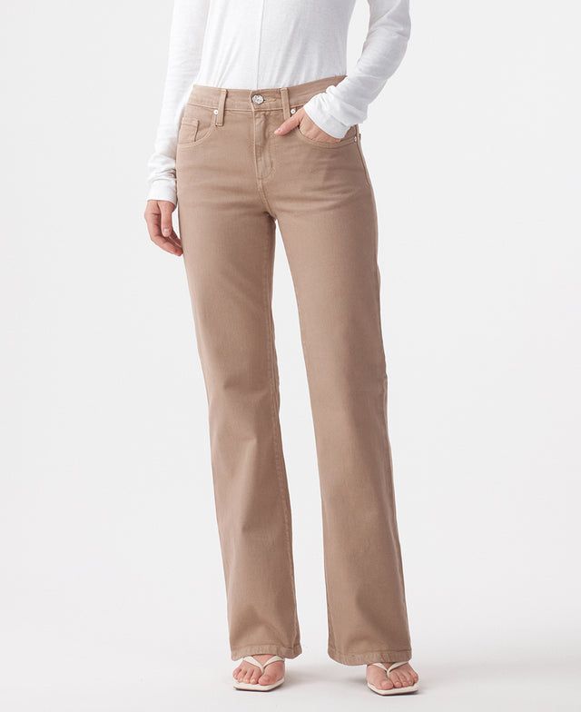 Effie Mid Rise Flare Mushroom Jean