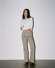 Effie Mid Rise Flare Mushroom Jean