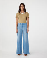 Lotus Mid Rise Wide Leg Bluejay Pant