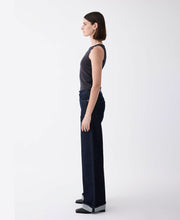 Mia Mid Rise Wide Leg Cuffed Rinse Jean