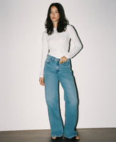 Olive Mid Rise Slouchy Marina Mid Blue Jean