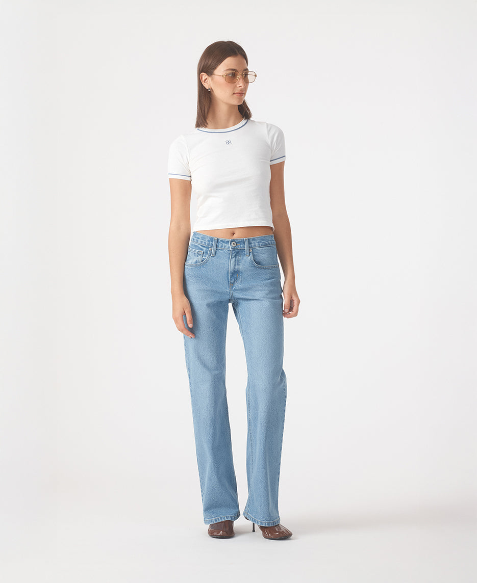 Veronica Mid Rise Flare Bay Jean