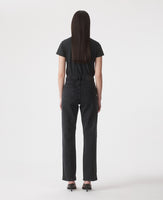 Zoe High Rise Straight Ash Black Jean