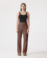 Zoe High Rise Straight Cacao Jean