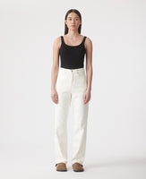 Zoe High Rise Straight Soft White Jean