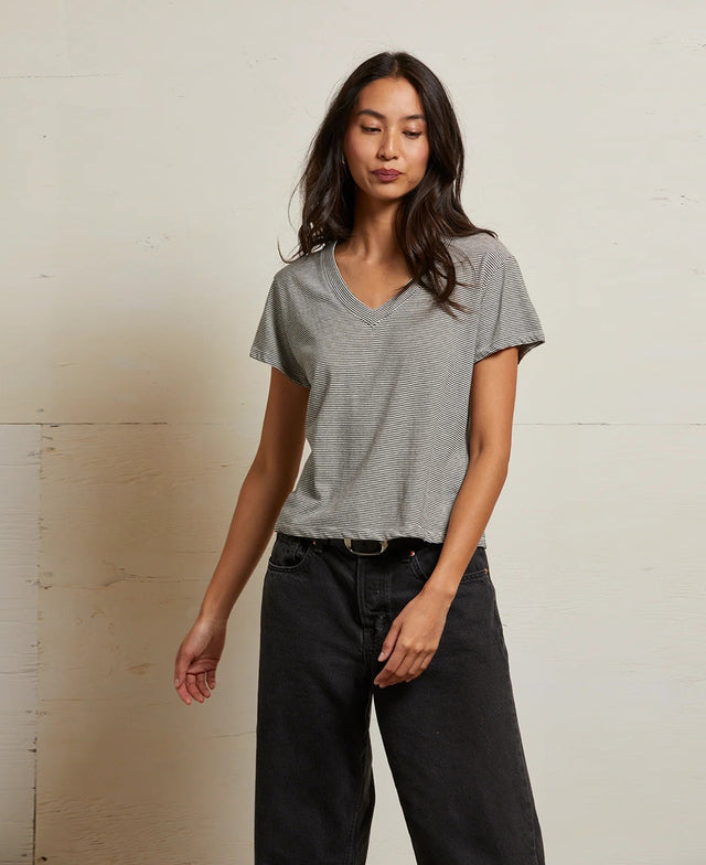 Hendrix Stripe V-Neck Tee