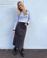 Ruby Maxi Aged Black Skirt