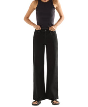 Mia Mid Rise Wide Leg Black Jean