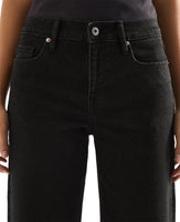 Mia Mid Rise Wide Leg Black Jean