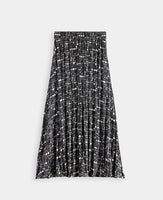 Crinkle Pleat Midi Skirt