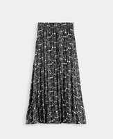 Crinkle Pleat Midi Skirt