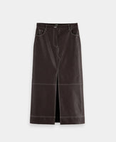 Faux Leather Midi Skirt