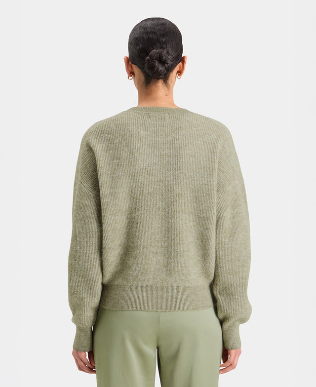 Fuzzy Crew Neck Pullover