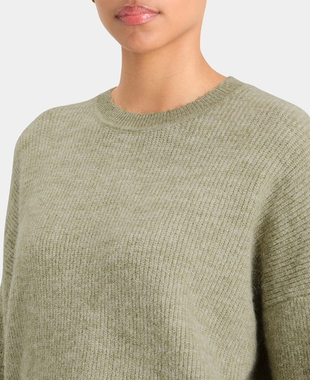 Fuzzy Crew Neck Pullover