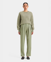 Fuzzy Crew Neck Pullover