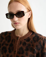 Fuzzy Jacquard Cardigan