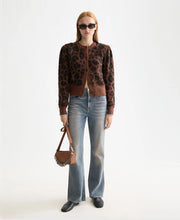 Fuzzy Jacquard Cardigan