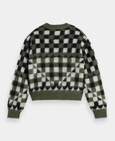 Fuzzy Jacquard Crew Pullover