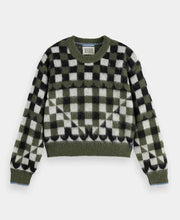Fuzzy Jacquard Crew Pullover