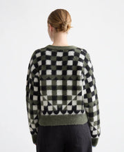 Fuzzy Jacquard Crew Pullover