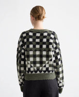 Fuzzy Jacquard Crew Pullover