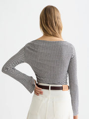 Gingham LS T-Shirt