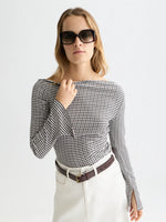 Gingham LS T-Shirt