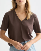 Linen V-Neck T-Shirt