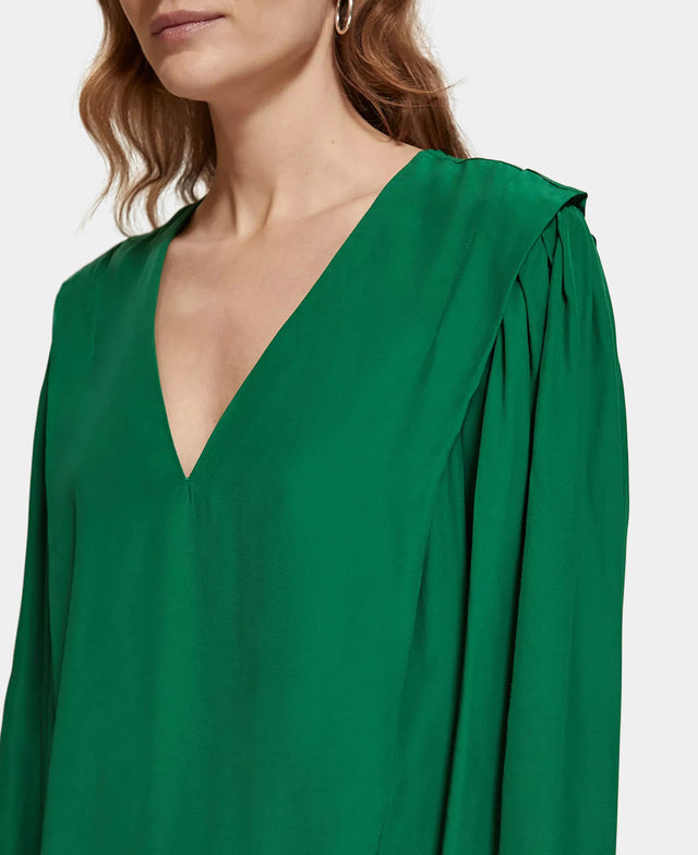 Long Sleeved V-Neck Blouse