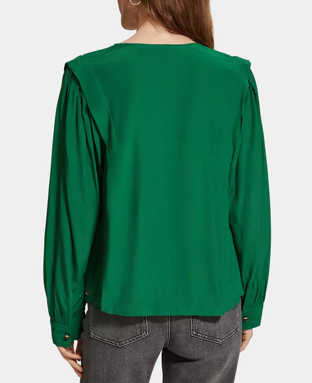 Long Sleeved V-Neck Blouse