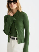 Metallic Ribbed Cardigan