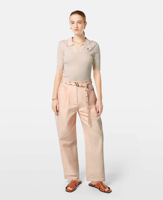 Polo Neck SS Pullover