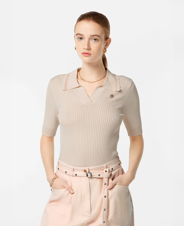 Polo Neck SS Pullover
