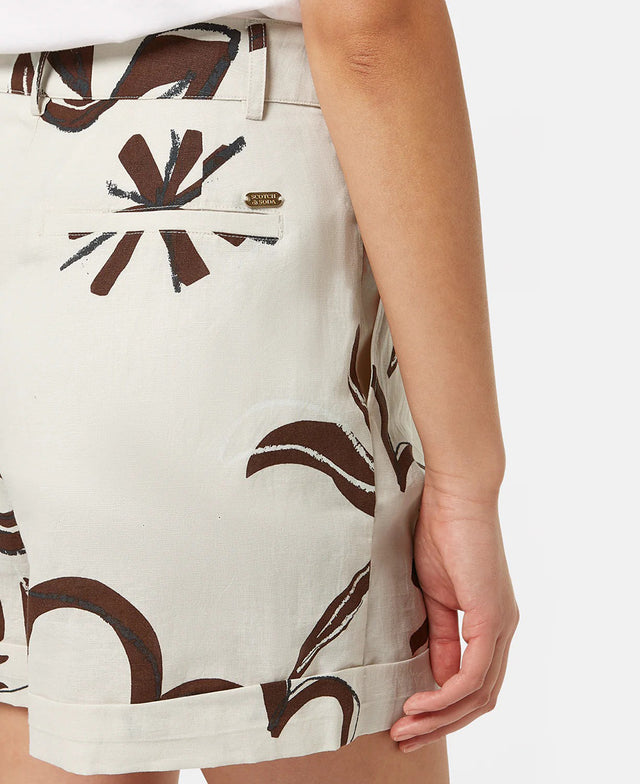 Printed High Rise Shorts