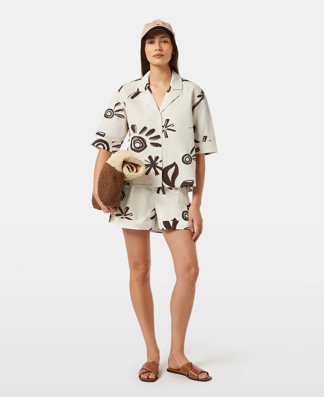 Printed High Rise Shorts