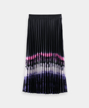 Printed Pleated High Rise Midi Skirt