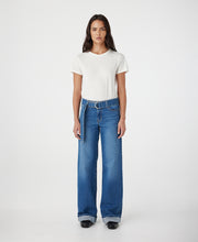 Mia Mid Rise Wide Leg Cuffed Liberty Jean