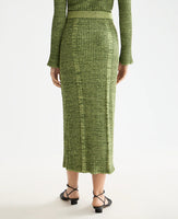 Ribbed Knitted Maxi Skirt