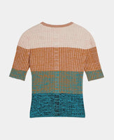 Stripe Short Sleeve Cardigan