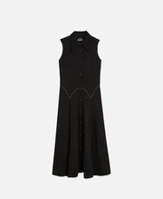 Studded Button Midi Dress