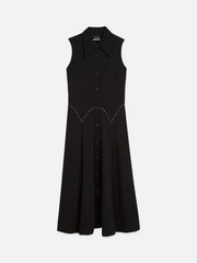 Studded Button Midi Dress
