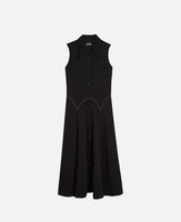 Studded Button Midi Dress