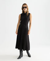 Studded Button Midi Dress