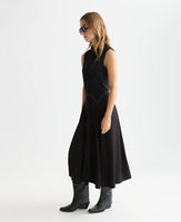 Studded Button Midi Dress
