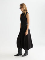 Studded Button Midi Dress