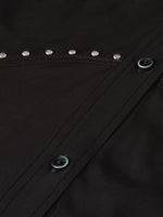 Studded Button Midi Dress