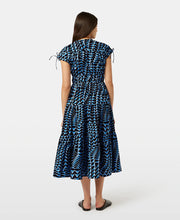 Tiered Poplin Midi Dress