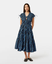 Tiered Poplin Midi Dress